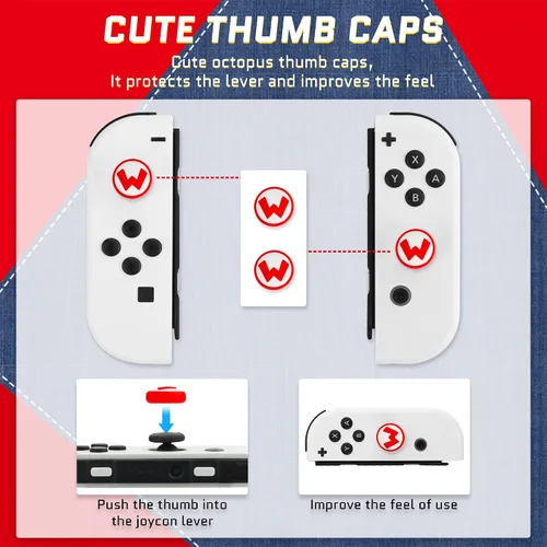 Vista 4 de FUNDIARY Funda de transporte para Nintendo Switch y Switch OLED, funda de viaje rígida y portátil para Switch y Switch OLED, paquete de accesorios