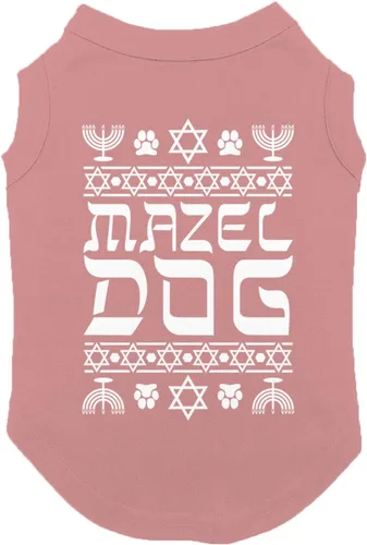 Vista 3 de Mazel Dog – Hanukkah Pascua Seder Judío vacaciones perro camisa (negro, X-Small)
