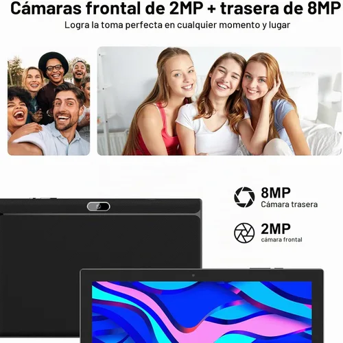 Vista 3 de Tablet Tablet Android 15 de 10 pulgadas con teclado Stylus 8GB RAM 2 en 1 Tablets incluye mouse y funda protectora, batería de larga duración