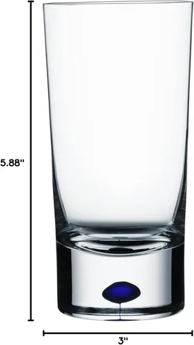Vista 3 de Orrefors Intermezzo Blue - Vaso de 13 onzas, tamaño único, vaso transparente