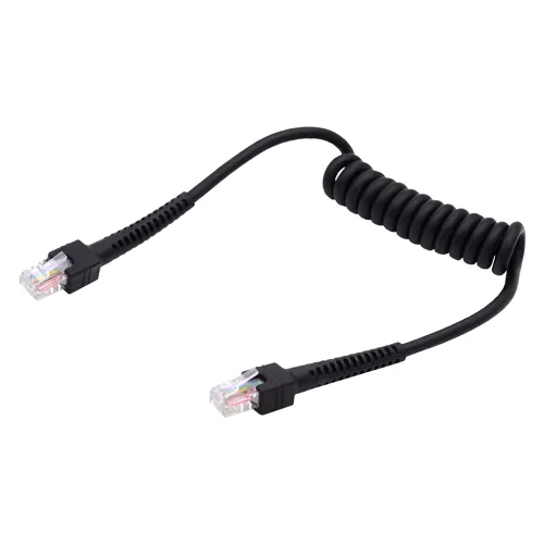 Vista 2 de xiwai Cat6 Ethernet 8P8C UTP macho a macho retráctil Ethernet Cable de conexión RJ45 Red LAN Estiramiento en espiral 3.3 ft