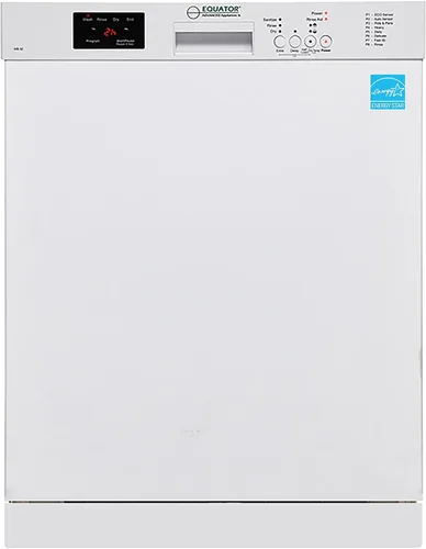 Vista 9 de Equator - Lavavajillas integrado de 24 pulgadas, compatible con la ADA Energy Star de acero inoxidable, 14 ajustes de lugar, funcionamiento Negro