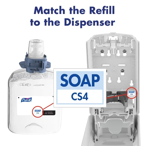 Vista 6 de PURELL Healthcare HEALTHY SOAP 2% CHG Espuma antimicrobiana, sin fragancia, repuesto de espuma de 42.3 fl oz para dispensador de jabón manual PURELL