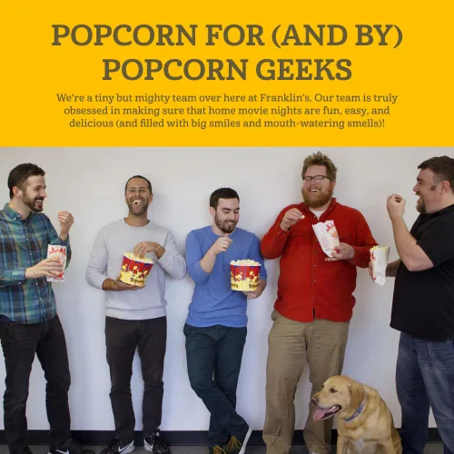 Vista 8 de Tubo de palomitas gourmet de Franklin's de 28 oz: granos clásicos para hacer palomitas - Hecho en EE. UU., sin OMG y 100% natural - Granos