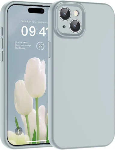 Vista 166 de SUPFINE - Funda diseñada para iPhone 12, silicona líquida premium con [forro de microfibra suave antiarañazos][protección de cámara mejorada], funda
