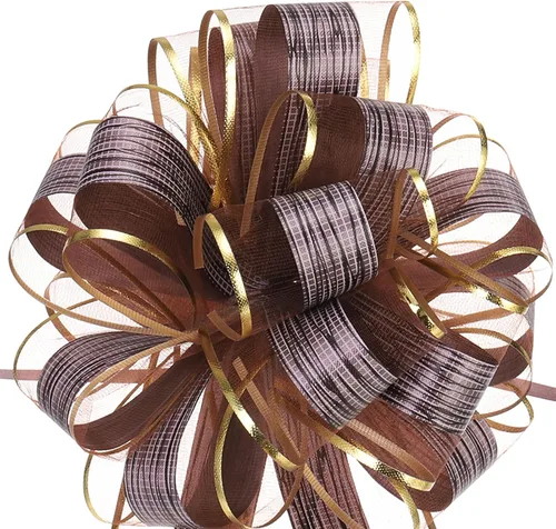 Vista 9 de MECCANIXITY 20 lazos grandes de organza de 7 pulgadas para envolver regalos, cintas de organza color negro para cestas de boda, regalos de fiesta