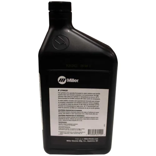 Vista 2 de Miller 276620 Aceite, tornillo giratorio para compresor de aire, sintético, paquete de 12