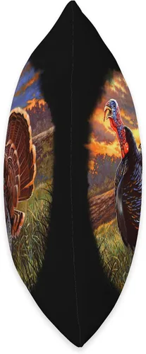 Vista 2 de Fantastic Designs by NANDI, LLC Art Design Big Sunset Image - Cojín de regalo para caza de Turquía, 16.0 x 16.0 in, multicolor