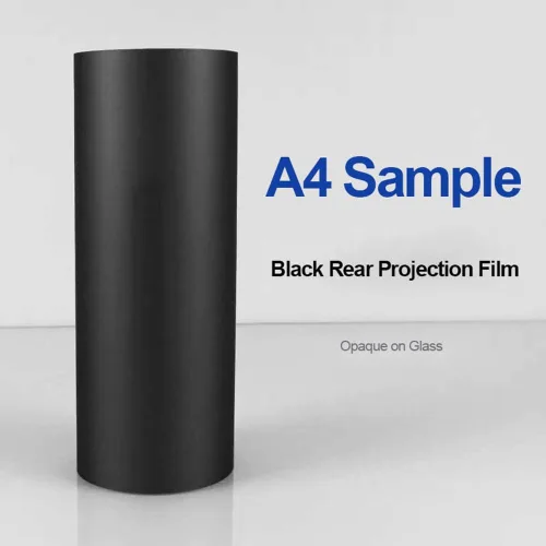 Vista 4 de Material de la pantalla de proyección trasera, película de vidrio holográfica autoadhesiva para presentación de conferencias de oficina, negro