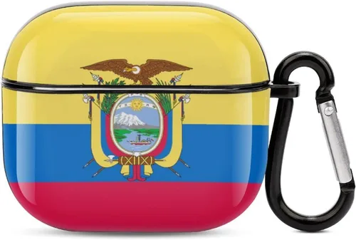 Vista 30 de Lesotho Flag - Funda protectora de cuerpo completo para auriculares Bluetooth para AirPods 3, funda para auriculares con llavero