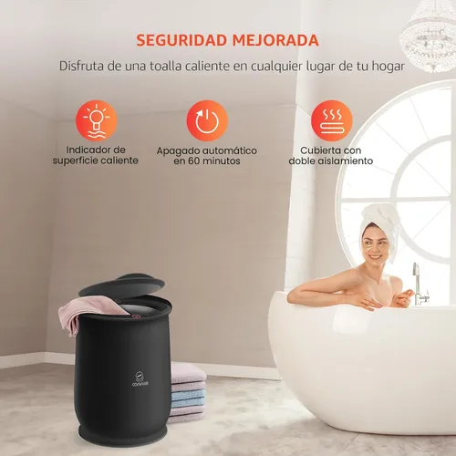 Vista 6 de Comfier - Calentadores de toallas calientes para baño, regalos para papá, para él, para ella, calentador de toallas grande, calienta toallas en 10
