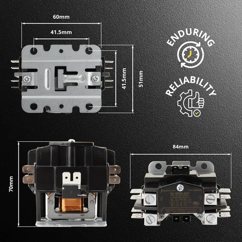 Vista 4 de Contactor magnético de propósito definido para carga de motor, HVAC, refrigeración y bomba de calor