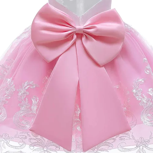 Vista 6 de QPANCY Vestidos de unicornio para niñas, trajes de concurso de princesa, diadema y ala a juego