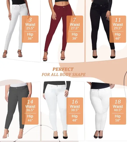 Vista 4 de Hybrid & Company Jeans ajustados súper elásticos y cómodos para mujer