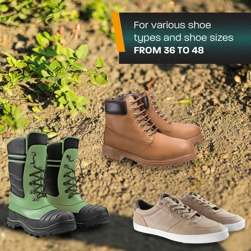 Vista 7 de Zapatos aireadores de césped, afloja los zapatos de tierra para césped, herramienta aireadora de césped para jardín, sandalias de aireación manual