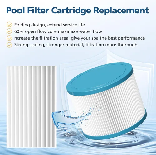 Vista 7 de Filtro de Bañera de Hidromasaje Compatible con Todos los Hot Tub RELXTIME, Filtros de Piscina, Reemplazo de Filtro de Spa, Cartuchos de Filtro