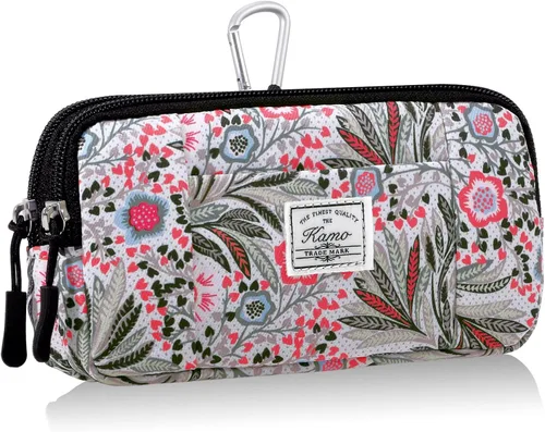Vista 13 de KAMO Funda multiusos de lona horizontal para smartphone, funda para teléfono celular con asa para cinturón, bolsas de cinturón para mujeres, funda
