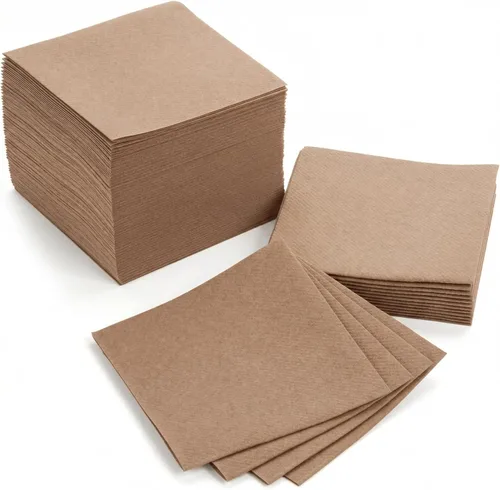 Vista 17 de AH AMERICAN HOMESTEAD Servilletas de cóctel de papel, servilletas desechables similares al lino, 4.75 x 4.75 pulgadas, servilletas cuadradas a Azul