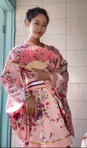 Vista 6 de Elibelle Juego de calcetines de seda plegables de seda para mujer, estilo kimono de anime japonés