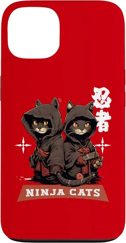 Vista 7 de iPhone 16 Kawaii Japanese Writing Samurai Ninja Cats Samurai Case
