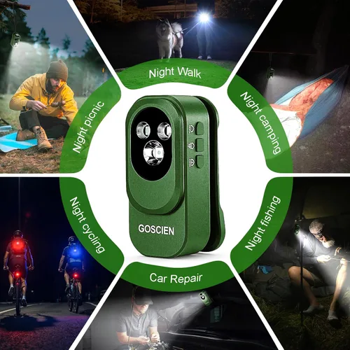 Vista 8 de Linterna EDC recargable profesional con clip de 500 lúmenes, luz de clip con tres soluciones de iluminación, carga USB C, linterna magnética IPX6