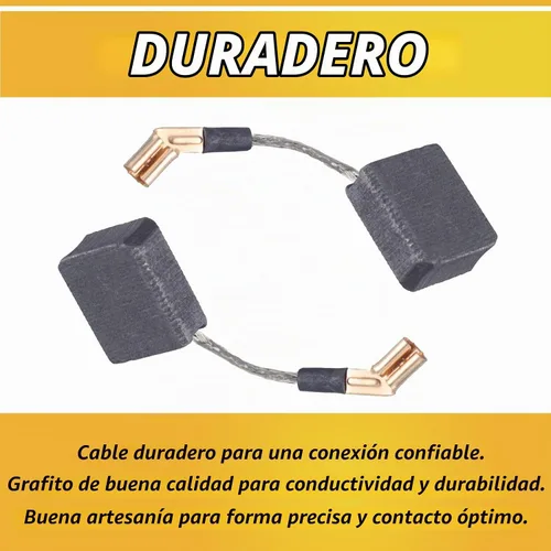 Vista 4 de Paquete de 10 cepillos de carbono para motor eléctrico de repuesto N257540, compatibles con amoladora angular Dewalt DWE402 DWE4214
