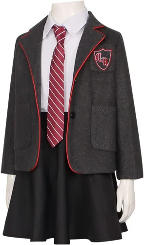 Vista 4 de Disfraz musical de Matilda de la película para mujer, disfraz de uniforme escolar con corbata, traje de fiesta de Halloween