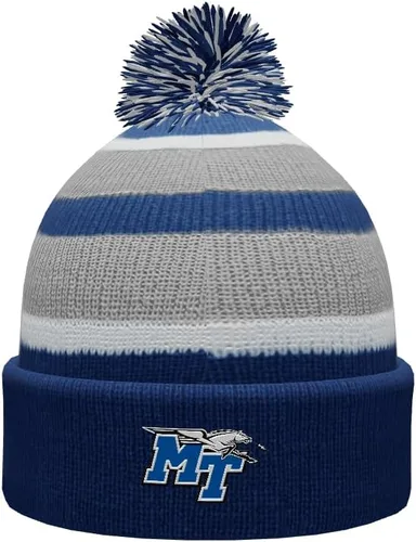 Vista 63 de NCAA Prime - Gorro de punto de invierno con pompón plegable