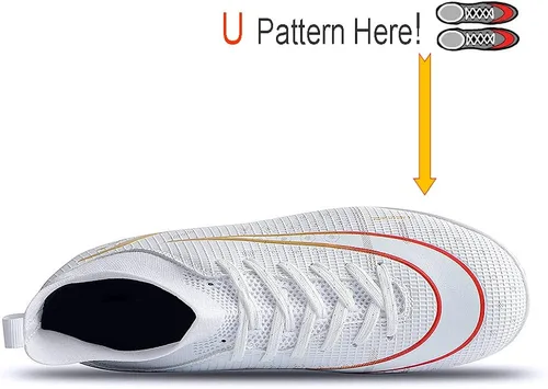 Vista 3 de Rycofu Tenis de fútbol unisex para jóvenes botas de fútbol de fútbol americano tacos de fútbol para interiores atléticos TF