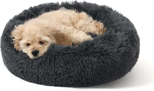 Vista 38 de NOYAL Cama Calmante en Forma de Rosquilla para Perros Pequeños a Medianos y Gatos - Cama de Mascotas de Felpa Sintética Anti-Ansiedad con Funda
