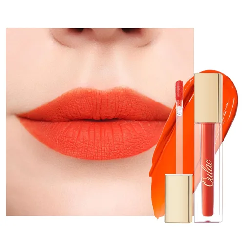 Vista 21 de Oulac Lápiz labial mate rosa para mujeres, lápiz labial líquido duradero de color rosa intenso, color de labios de alto impacto con cobertura total