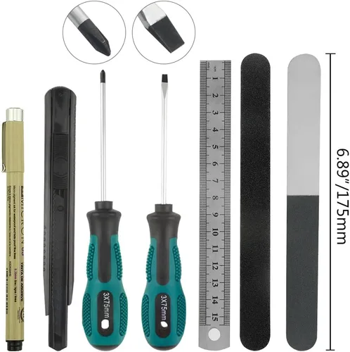 Vista 3 de Kit de herramientas de modelo Gundam profesional de 26 piezas, herramientas básicas, juego de manualidades, kit de herramientas de construcción