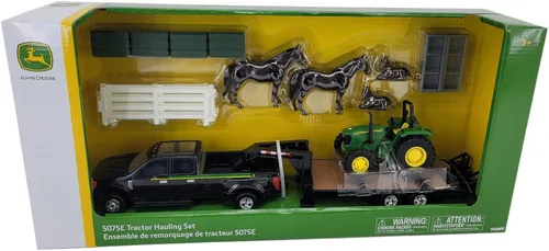 Vista 5 de John Deere 1/32 5075E Tractor Hauling Set Toy - LP82785