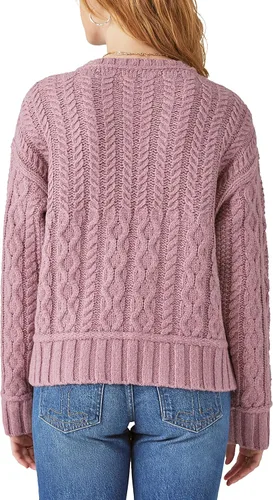 Vista 3 de Lucky Brand Suéter trenzado para mujer