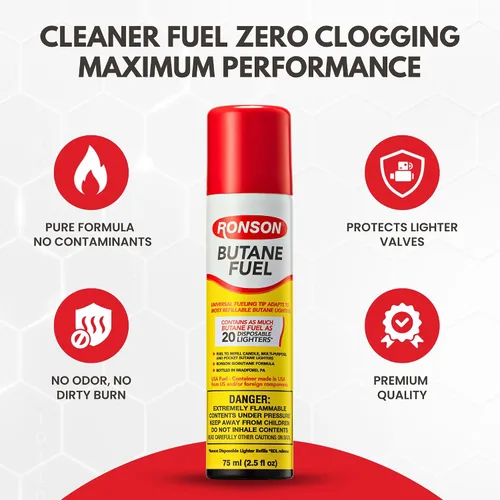 Vista 5 de Ultra combustible de butano marca Ronson
