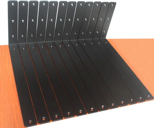Vista 22 de Paquete de 2 soportes de estante en L de 6 pulgadas de largo x 4 pulgadas de alto x 1.5 pulgadas de ancho, 5 mm de grosor, soportes de estante