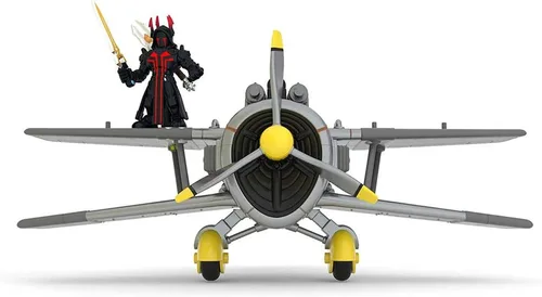 Vista 3 de Fortnite Battle Royale Collection: X-4 - Figura de avión de batalla Stormwing y Rey Helado
