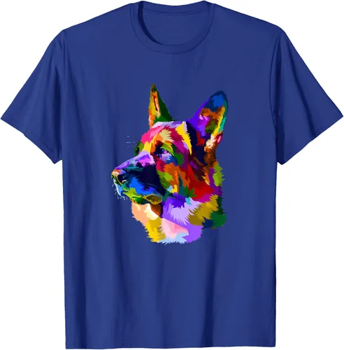 Vista 24 de Camiseta para dueño de perro de pastor alemán, Negro