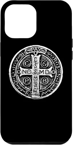 Vista 26 de Funda cristiana católica para iPhone 16 con medalla de San Benito de San Benito