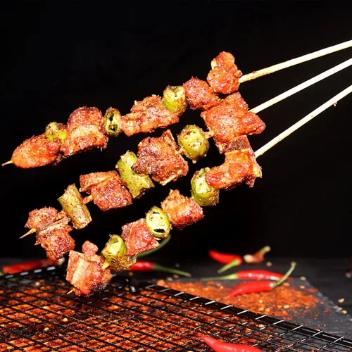 Vista 4 de Fasmov Paquete de 1000 brochetas de bambú natural, brochetas de bambú para aperitivos de barbacoa para parrilla, brochetas, frutas, aperitivos