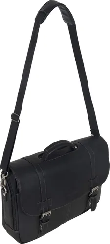 Vista 2 de Kenneth Cole REACTION Show Business - Bolsa de mensajero de cuero colombiano para portátil de negocios de 16 pulgadas