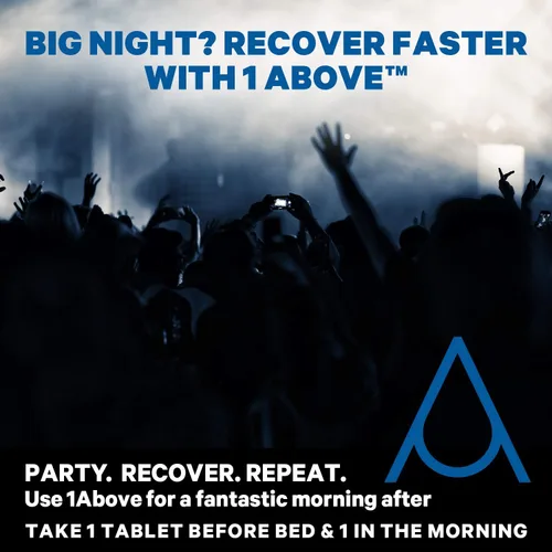 Vista 8 de 1Above Jet Lag Relief Tablets - Multivitamínico efervescente con sabor a bayas con Pycnogenol Suplemento de viaje para hidratación, energía, apoyo