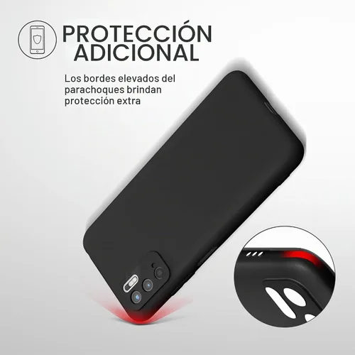Vista 5 de kwmobile Funda compatible con Xiaomi Redmi Note 10 5G - Funda protectora de silicona TPU suave y delgada - Negro mate