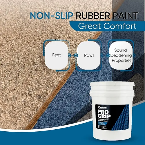 Vista 6 de Pro Grip - Revestimiento en aerosol antideslizante de goma (galón, negro) para cubiertas, pisos, barcos y canchas, pintura de goma antideslizante