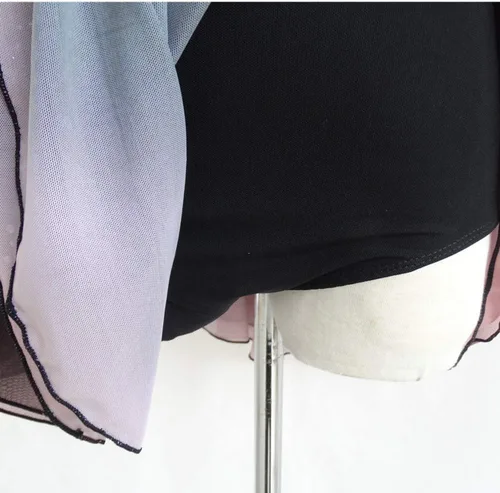 Vista 5 de LIUHUO Vestido de patinaje sobre hielo para niñas y mujeres, vestido de manga larga para patinaje artístico, color rosa, hecho a mano