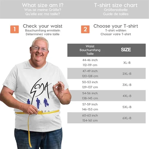Vista 5 de Soda Stereo Plus Size T Shirt Man's Big and Tall Casual Round Neckline Short Sleeve Loose Fashion Shirts