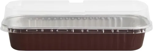 Vista 20 de Restaurantware - Mini moldes para pasteles de 6.8 onzas, 6.5 x 2.6 x 1.2 pulgadas, 100 tazas redondas para hornear, desechables, con tapas de Café
