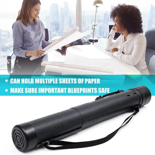 Vista 7 de Henoyso 1 Pcs Extendable Poster Tubes Bulk with Strap Blueprint Holder & Carrying Case for Maps, Documents, Artworks, Banners (XL)