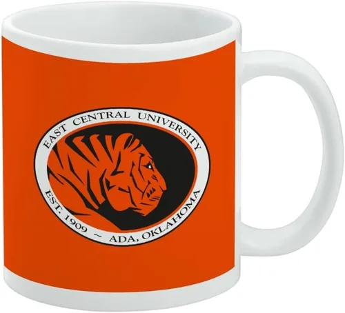 Vista 134 de Taza de cerámica con el logotipo principal de la Universidad Rider, taza de regalo novedosa para café, té y bebidas calientes, 11oz, blanca