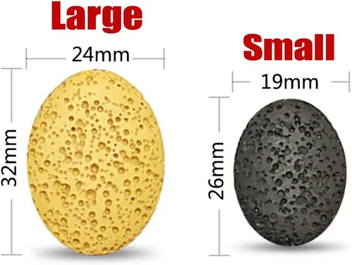 Vista 2 de Flatness - Cuentas sueltas de piedra de lava suave – Cuentas volcánicas de roca de lava para bricolaje hechas a mano para decoración de joyas hechas